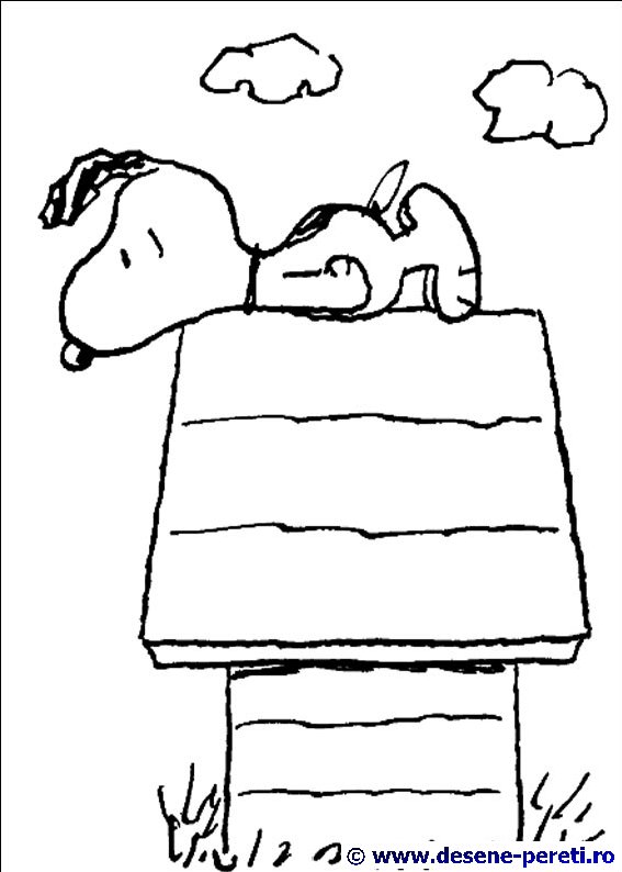 snoopy desene colorat
